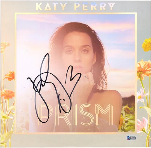 Katy Perry Autographed Prism Album BAS Cover