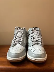 Size 10.5 -  Nike Dunk High Chenille Swoosh - Light Smoke Grey - Picture 1 of 8