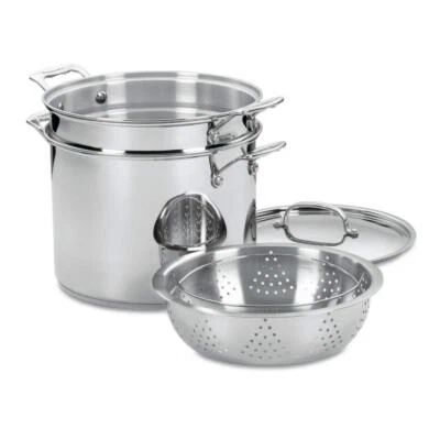 	Cuisinart 4-Piece Cookware Set 12 Quarts Chef's Classic Stainless Steel	 - Image 1 of 3