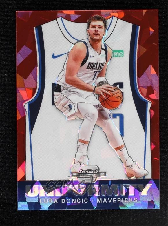 2019-20 Panini Contenders Optic Uniformity Red Cracked Ice Prizm Luka Doncic #18 - Image 1 of 2