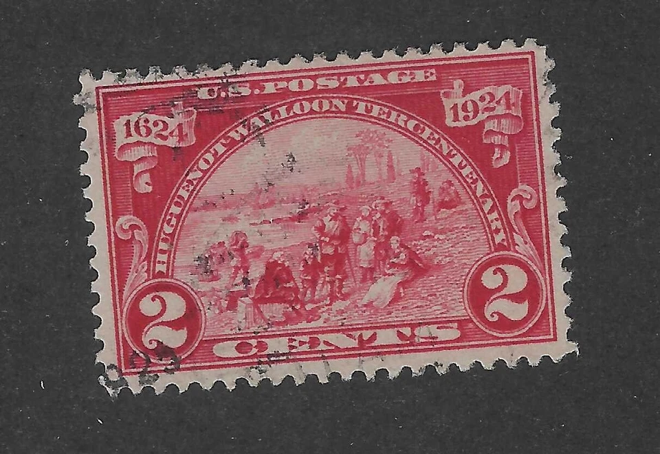 Scott # 615, 2 cents carmine rose, The Walloons,1924, VF+ - Image 1 of 1