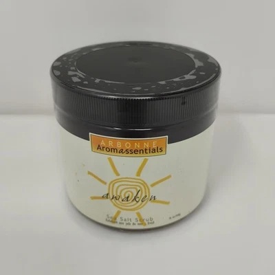 Arbonne Aromassentials Awaken Sea Salt Scrub Large Jar Size 16 oz Sealed New - Image 1 of 4