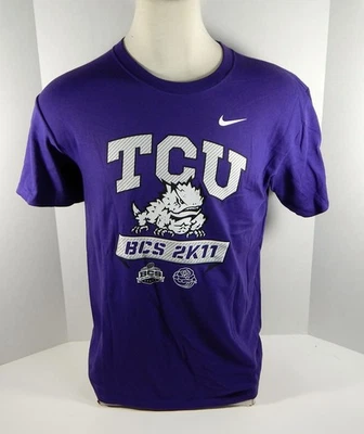 2011 Texas Christian Univeristy TCU Hombres Fútbol BCS Bowl Camisa Púrpura Nueva S Foto 1 de 2