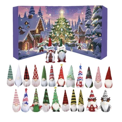 2025 Christmas Gnome Advent Calendar 24 Days Countdown To Christmas With Gnome - Image 1 of 4