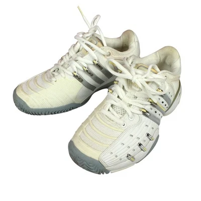 Adidas Barricade Running Shoes Womens Sz 6 White Tennis Sneakers Mesh Gym - Image 1 of 4