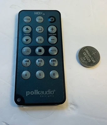 Original Polk Audio Universal Remote for Mini CD AM/FM HD Radio System Sound Bar - Image 1 of 3