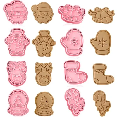 Luxuriöse Ausstechförmchen Weihnachten: 8 PCS für kreatives Backen mit Kindern - Bild 1 von 2