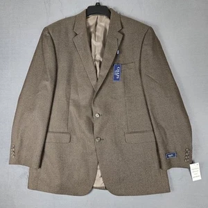 CHAPS Ralph Lauren Blazer Mens 46 Long Brown Herringbone Sport Coat Jacket NWT - Picture 1 of 10