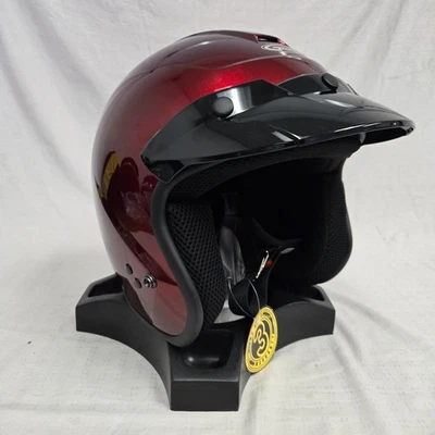 GMAX OF-2 Open Face Helmet Gloss Wine Red Size XLarge XL Foto 1 de 4