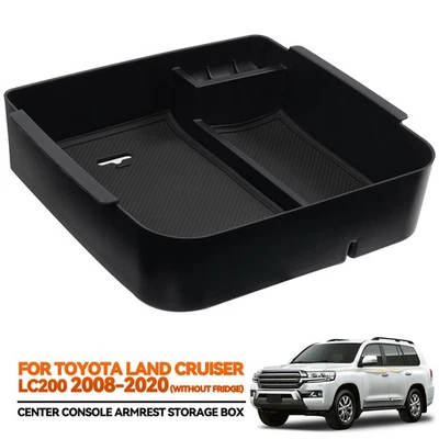 For Toyota Land Cruiser J200 2008-21 Car Armrest Storage Box Center Console Tray Foto 1 de 4
