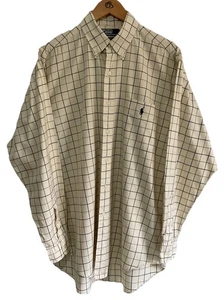 Camisa Polo Ralph Lauren “Blake” Para Hombres Country Check Talla Mediana De Colección Grande Años 90 - Imagen 1 de 22