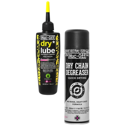 Desengrasante de cadena seca Muc-Off 500 ml y lubricante de cadena de bicicleta bio seca Muc-Off 120 ml Foto 1 de 3