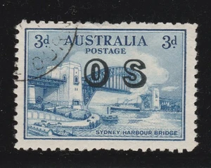 Australia 1932  3d Blue Sydney Harbour Bridge OS CTO - Bild 1 von 2