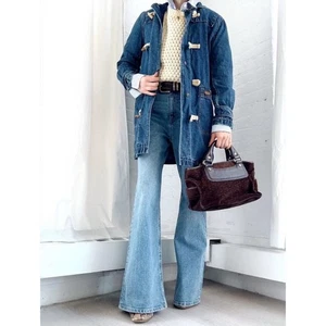 Ralph Lauren Denim Dufflecoat Kapuze Fischer Knebel klein lang Vintage 90er - Bild 1 von 21