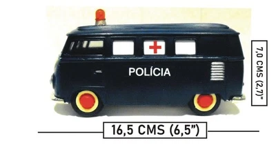 Volkswagen Kombi T1 made in Portugal - polizia JATO 1/24 in scatola - Immagine 1 di 4