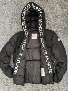 MONCLER MONTCLA Puffer Down Jacket Hooded Men's Black Authentic Size 2 - Picture 1 of 10