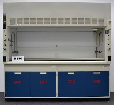 8' Hamilton Safeaire Laboratory Bench Fume Hood w/ ACID Storage / E1-032 - Image 1 of 4