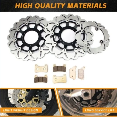 Rotores de disco de freno delanteros traseros CBR600RR + pastillas para Honda CBR 600 RR 2007 2008-2016 Foto 1 de 4