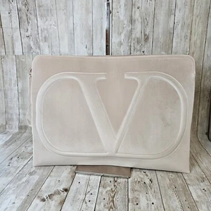 Valentino Beauty Nude Blush Velvet Laptop Pouch Wrist Bag Clutch 15’ - Afbeelding 1 van 10