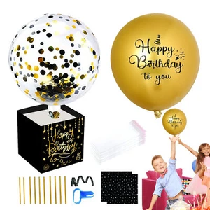 47pcs/set Birthday Money Box for Cash Pull Surprise Balloon Money Gift Box Kids - Picture 1 of 12