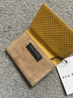 Tarjetero Orla Kiely de cuero gamuza nuevo sin etiquetas Foto 1 de 4