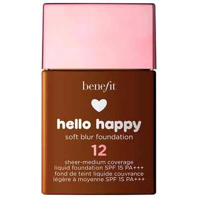 BENEFIT HELLO HAPPY SOFT BLUR FOUNDATION - 30 ml SHADE 12 Brand NEW - Image 1 of 2