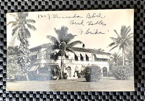1947 HOUSE AT 1217 GRANADA BLVD CORAL GABLES FLORIDA RPPC REAL PHOTO POSTCARD - Imagen 1 de 3