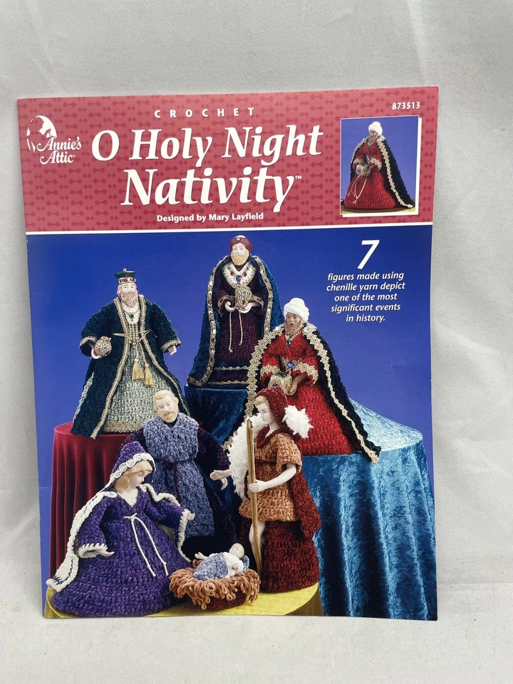 Presépio Noite Santa Crochê Padrão Livro Layfield Annies Sótão Natal 873513 - Imagem 1 de 4