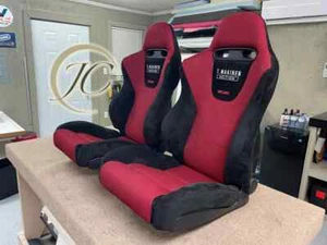 MITSUBISHI LANCER EVOLUTION TOMMI MAKINEN 6.5 TM RECARO FRONT SEAT COVER RETRIM - Picture 1 of 12