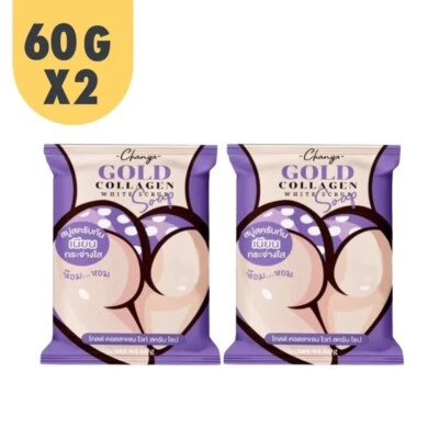 Collagen Gold Chanya Scrub Soap, Smooth and Beautiful Bottom Soap 60g X2 pieces - Image 1 of 4