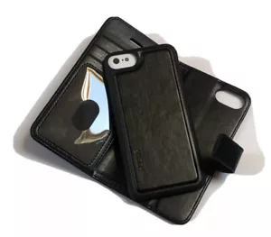 SKECH Black 2 piece Detachable Leather Case Cover iPhone 6+ 6S+ 7+ & 8 Plus - Picture 1 of 5