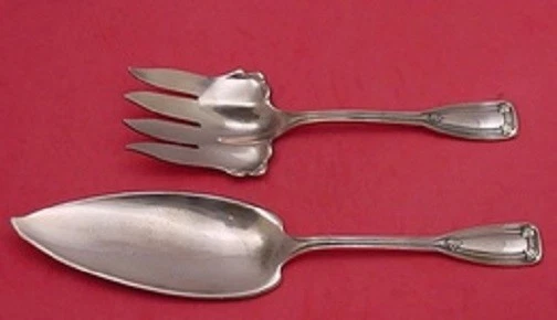 Saint Dunstan By Tiffany raro conjunto de servir peixe amostra de cobre 2 peças único - Imagem 1 de 1