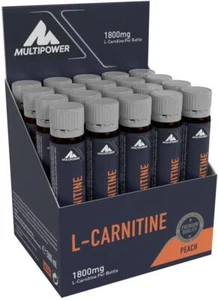 Multipower L-Carnitin Liquid, 20 x 25 ml Ampullen, Peach - MHD 31.07.2025 - Bild 1 von 2