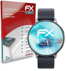 atFoliX 3x Protective Film for Smartwatch Display 43mm clear&flexible - Zdjęcie 1 z 8