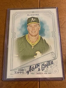 Mark MCGWIRE 2018 Topps Allen & Ginter 5x7 212 s# 40/49 Oakland A's - Imagen 1 de 3