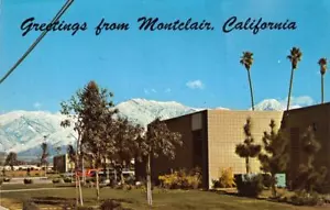 MONTCLAIR, CA Öffentliche Bibliothek San Bernardino County ca 1960er Jahre Vintage Postkarte - Bild 1 von 2