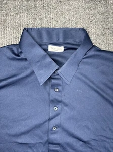 NWOT Collars and Co Collar Polo Golf Shirt Mens 3XL Dark Blue Navy Solid Flat - Picture 1 of 7