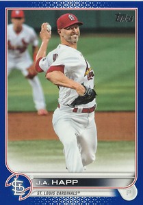 2022 Topps Series 2 - J.A. Happ - Royal Blue Parallel 