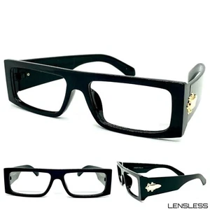 Klassisch Modern Retro Super Dicke Quadratisch Gläserlos Brille Nur Gestell OHNE Gläser - Bild 1 von 7