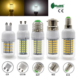 Dimmable LED Corn Bulbs B22 E27 E14 GU10 G9 SMD Warm White Lamp Ultra Bright - Picture 1 of 19