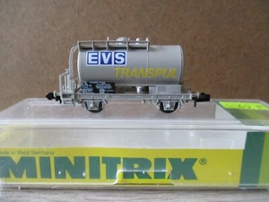 MINITRIX WAGON CITERNE "EVS TRANSPUL" SNCF 2 essieux éch N réf 13618 - Photo 1/5