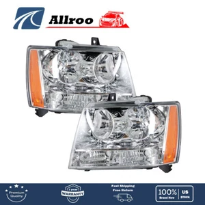 Conjunto de par de faros L+R cromados para Chevy Avalanche/Suburban/Tahoe 2007-2014 - Imagen 1 de 12