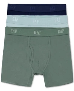 GAP Men 3 Pack Green & Blue 5 inch Breathe Contour Pouch Boxer Briefs NEW Small - Picture 1 of 1