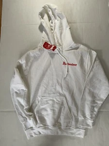 Budweiser Beer Six Pack Hoodie Size Small White NWT Mens Pullover - Picture 1 of 6