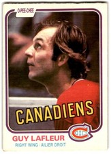 1981-82 O-Pee-Chee Guy Lafleur #177 Montreal Canadiens