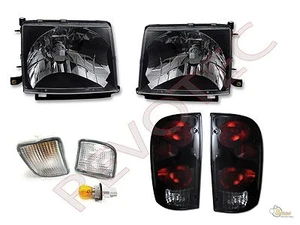 Faros negros + señal delantera transparente + luces traseras para Toyota Tacoma 98-00 4x4 - Imagen 1 de 7
