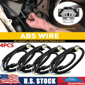 4X ABS Wheel Speed Sensor Wire Harness For Chevrolet Impala Monte Carlo Cadillac - Picture 1 of 12