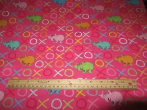 Pink Dr Seuss Horton Hears A Who XOXO Toss Cotton Fabric by the Yard - Picture 1 of 1