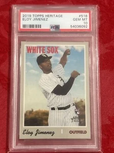 2019 Topps Heritage #516 ELOY JIMENEZ RC Rookie PSA 10 Gem Mint - Picture 1 of 8