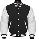 Letterman Bombar Versity Jacket With Leather Sleves